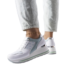 Grüne Sneaker mit Keilabsatz von Pouliotte