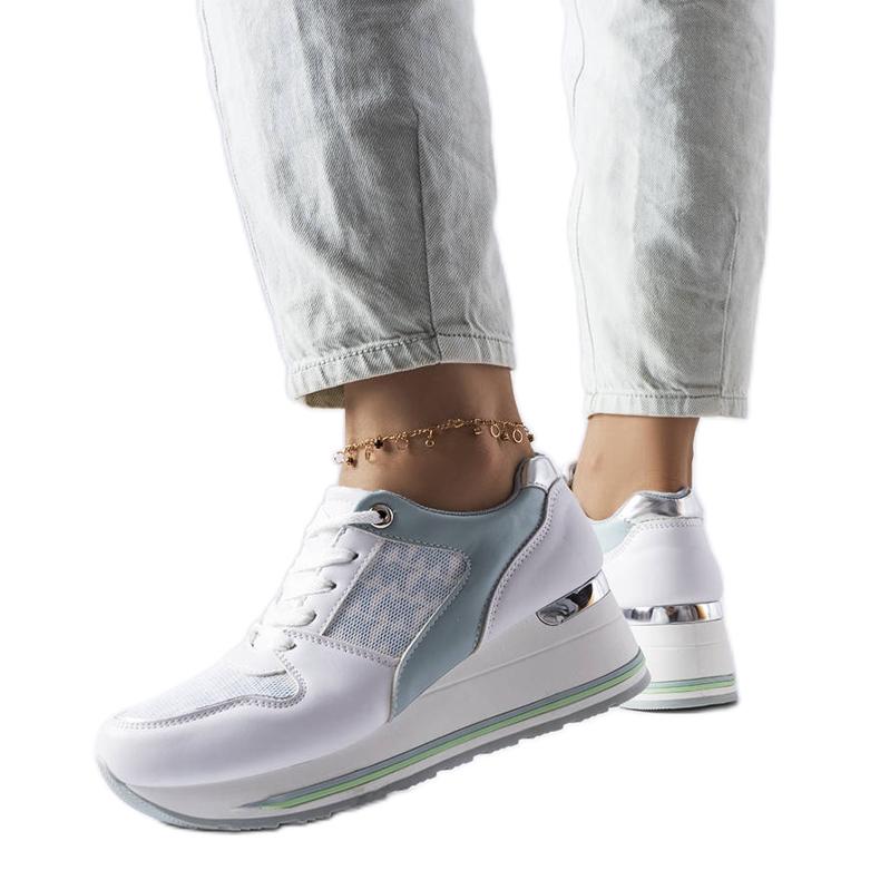 Grüne Sneaker mit Keilabsatz von Pouliotte