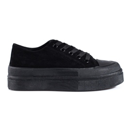 High-Plateau-Sneaker schwarz Shelovet