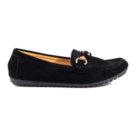 Schwarze Wildleder-Loafer von Shelovet für Damen