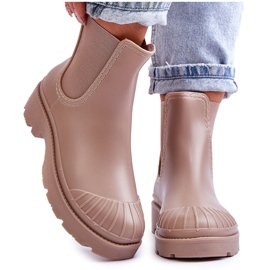 BM Carme Beige Slip-on-Stiefel aus Gummi