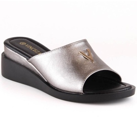 Keilhausschuhe mit elastischem Vinceza W 17247 Silber