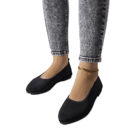 Schwarze Ballerinas aus Stoff von Drouin