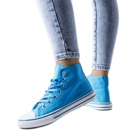 Blaue High-Top-Sneakers von Alaine