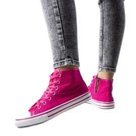 Pinkfarbene High-Top-Sneakers von Alaine rosa