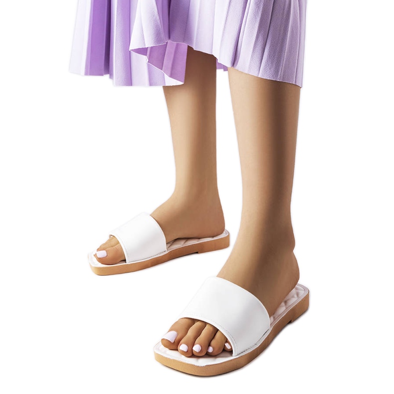 Chatigny-Hausschuhe aus weißem Gummi