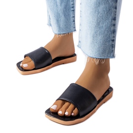 Schwarze Gummislipper von Chatigny