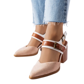 Beige Pumps mit Stiletto-Absatz von Hardouin