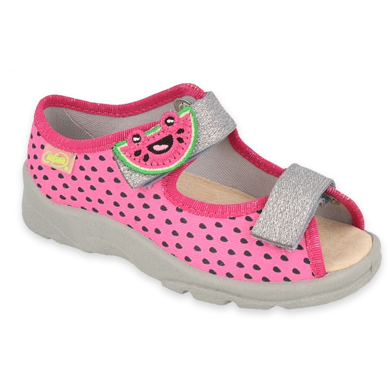Befado Kinderschuhe 869Y169 schwarz rosa silber-