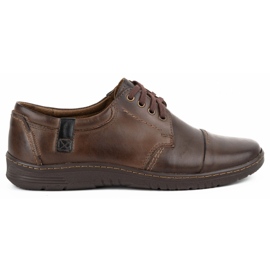 Olivier Herren Lederschuhe 416MP dunkelbraun