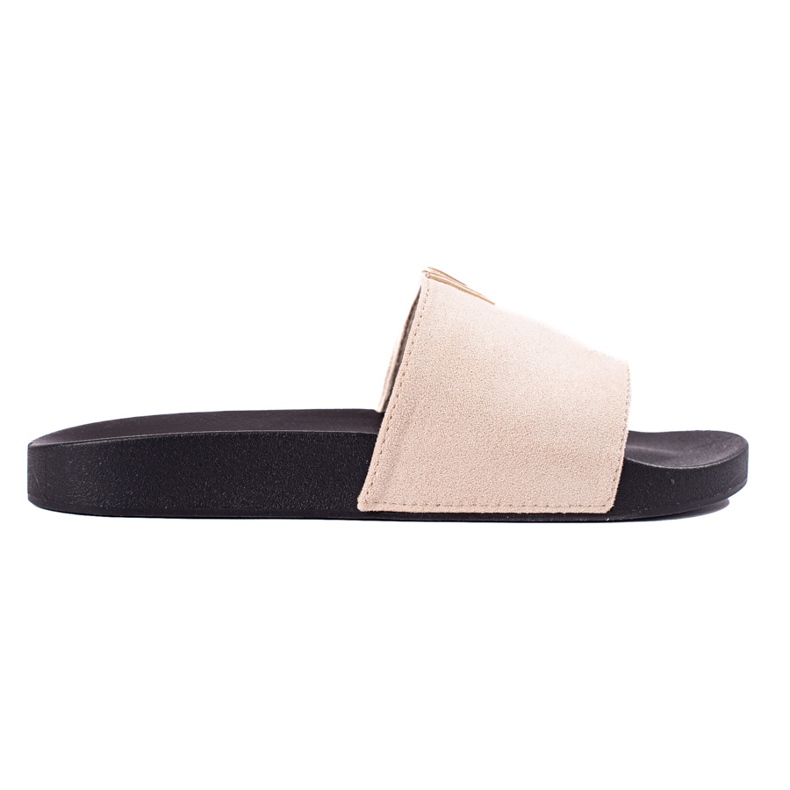 Beige Wildlederhausschuhe für Damen von Shelovet