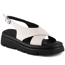 Beige Plateausandalen für Damen Jezzi 5473