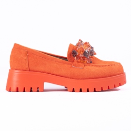 Goodin Orange Plateau-Mokassins von Shelovet