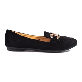 Bequeme Shelovet-Wildleder-Loafer für Damen schwarz