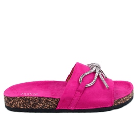 BM Korkhausschuhe mit Strass Dietz Fuchsia rosa