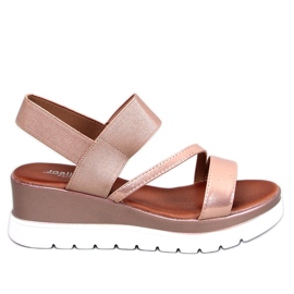 BM Carlton Champagner Keilsandalen rosa