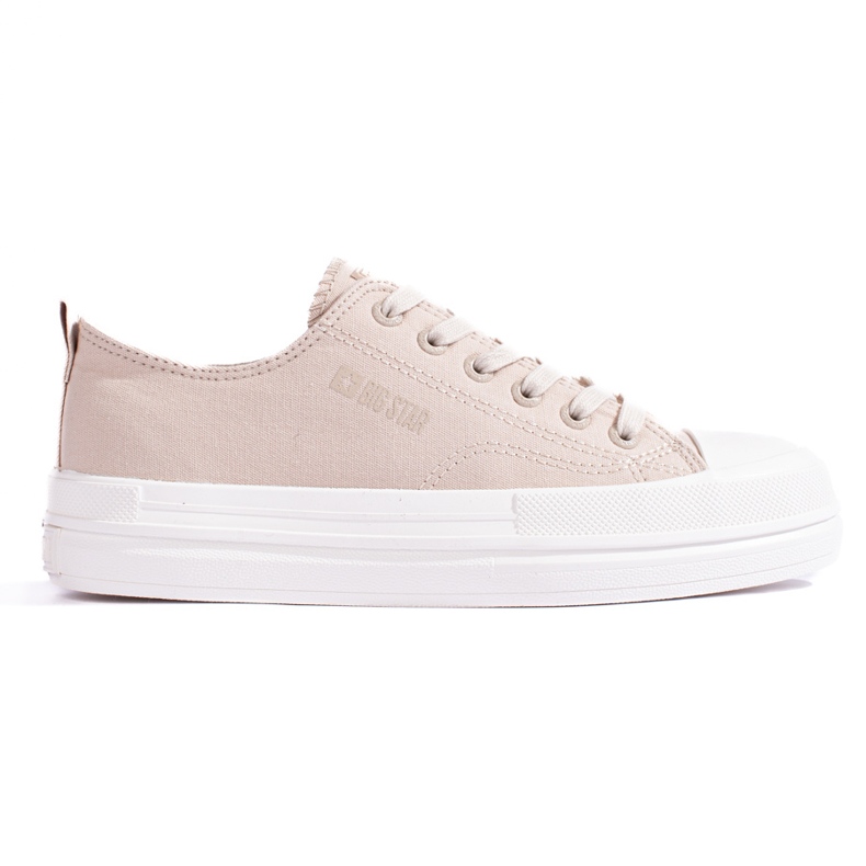 Damenturnschuhe auf der Plattform beige Big Star LL274969