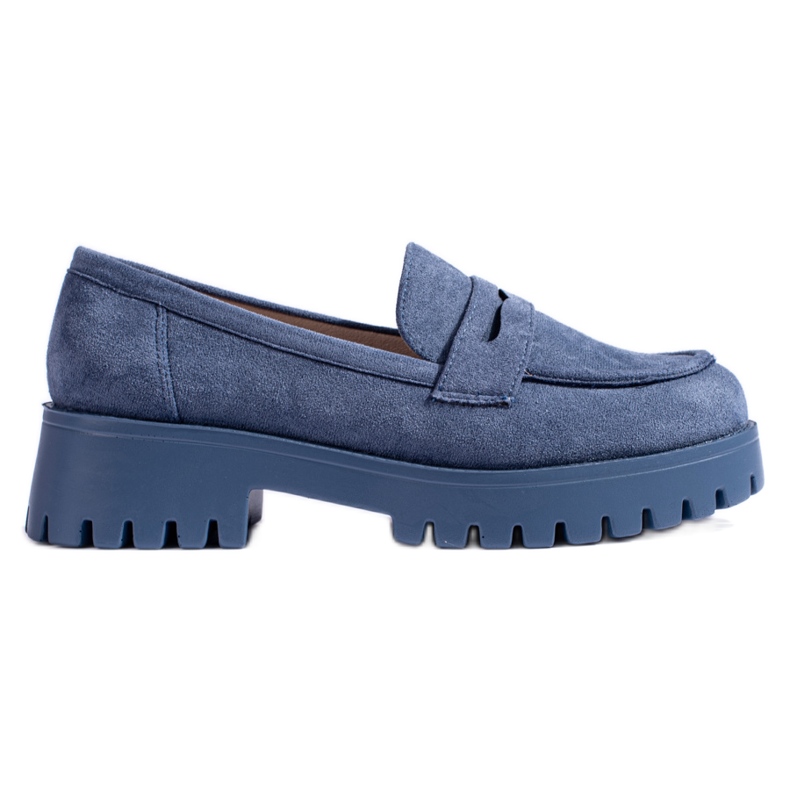 Shelovet Loafer aus marineblauem Wildleder für Damen