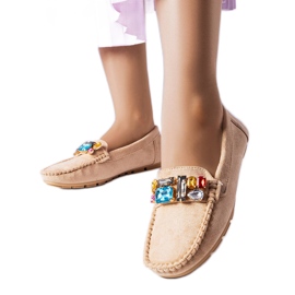 Beige Loafer mit Lederinnensohle von Bertrand