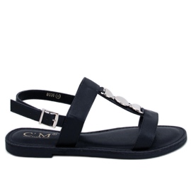 BM Cheek Black Metallic Damensandalen schwarz