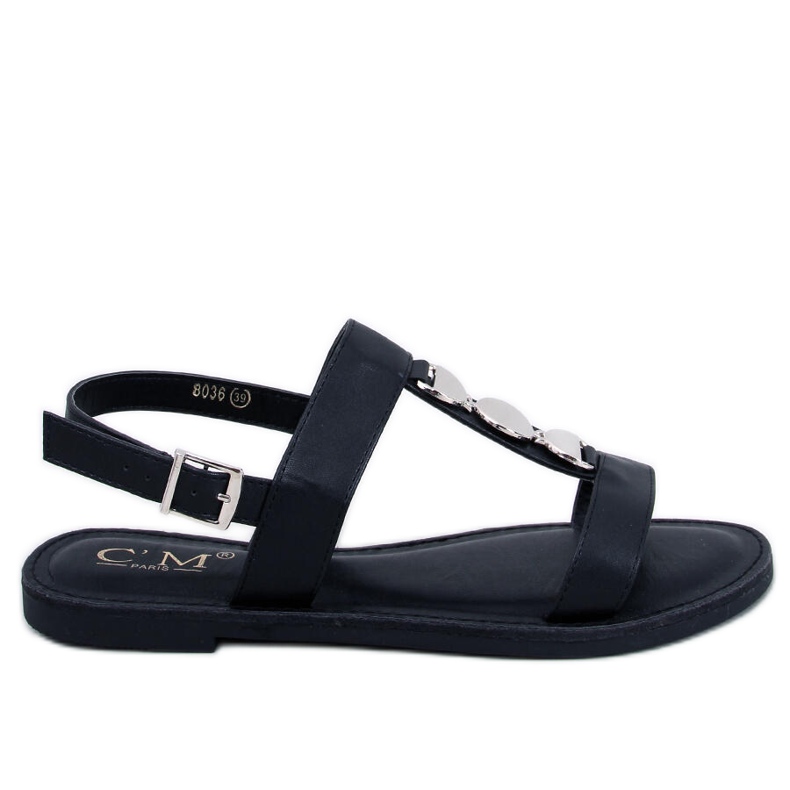 BM Cheek Black Metallic Damensandalen schwarz