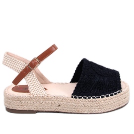 Boho Ingram Schwarze Espadrille-Sandalen