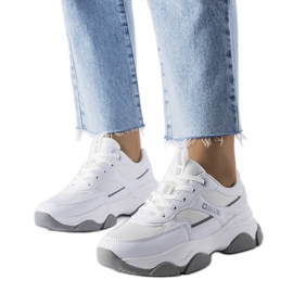 Weiße und graue Big Star Sneakers JJ274579