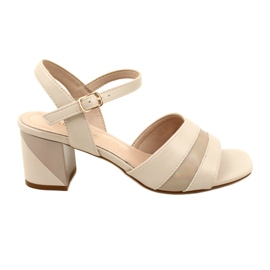 Elegante Sandalen auf der Post Sergio Leone SK897 Beige