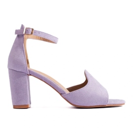 Lila Damen-Sandalen mit hohen Absätzen von W. Potocki