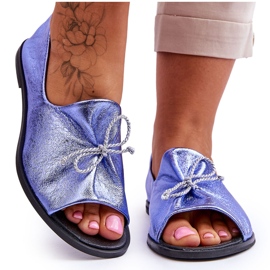 Damen Leder Ballerinas Nicole 2660/066 Blau