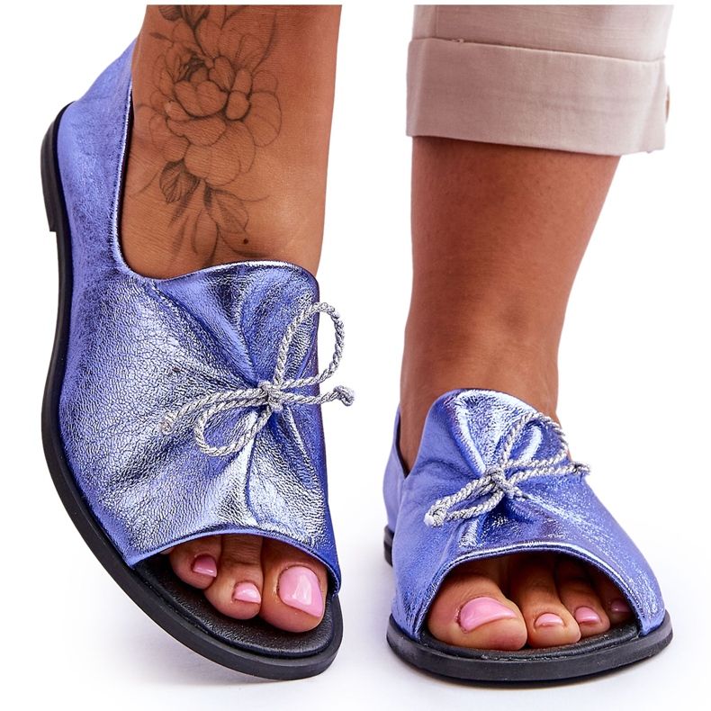 Damen Leder Ballerinas Nicole 2660/066 Blau