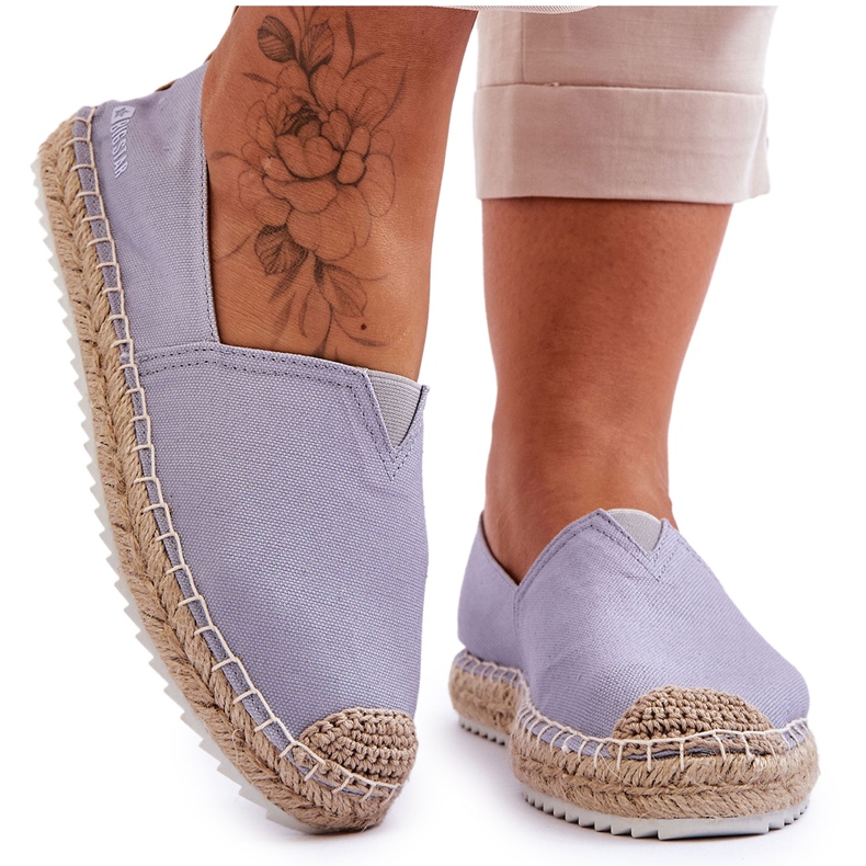 Big Star Espadrilles mit geflochtener Sohle HH274497 Hellblau