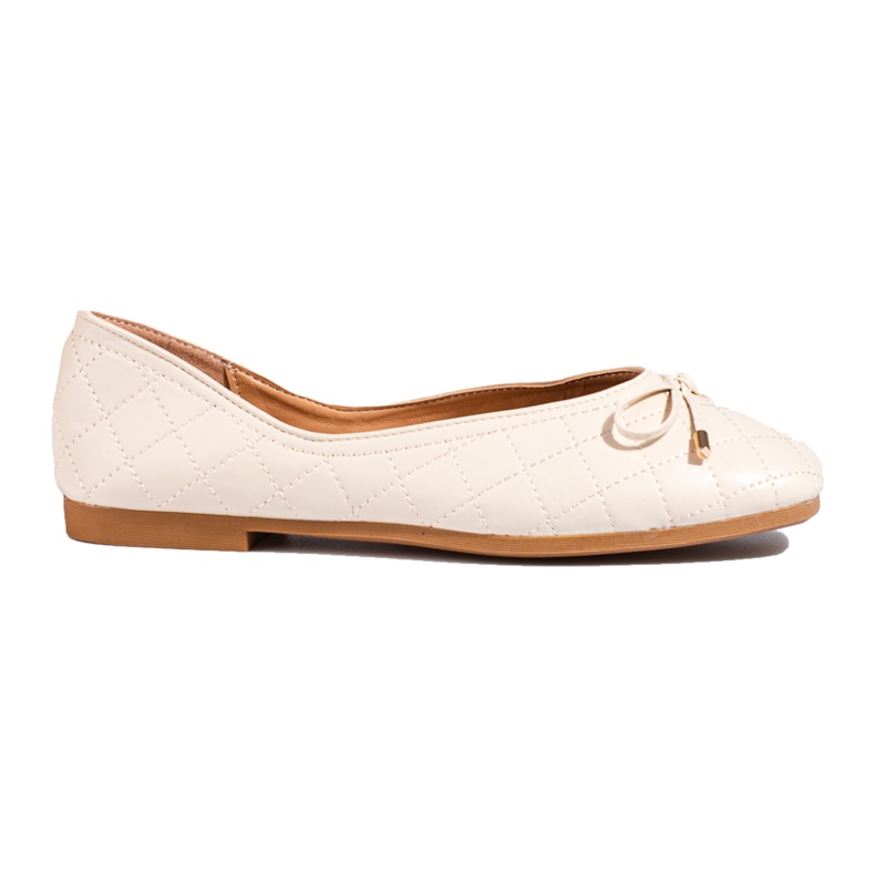 Klassische beige Shelovet-Ballerinas für Damen