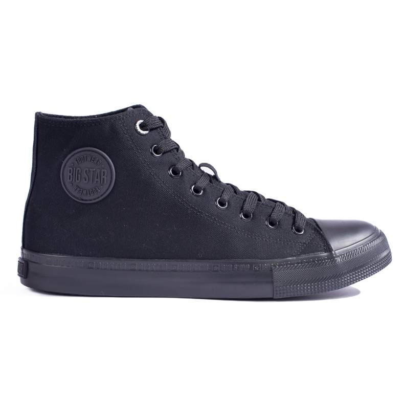 Hohe schwarze Herrenturnschuhe Big Star FF174550