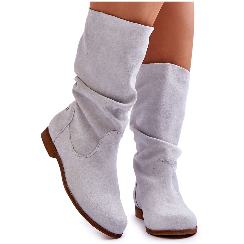 Damen Wildlederstiefel Maciejka 05057-11 Helle Minze grün