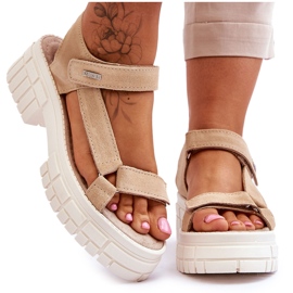 Damen Big Star Wildledersandalen LL276036 Beige