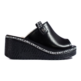 Schwarze Shelovet Keilhausschuhe für Damen