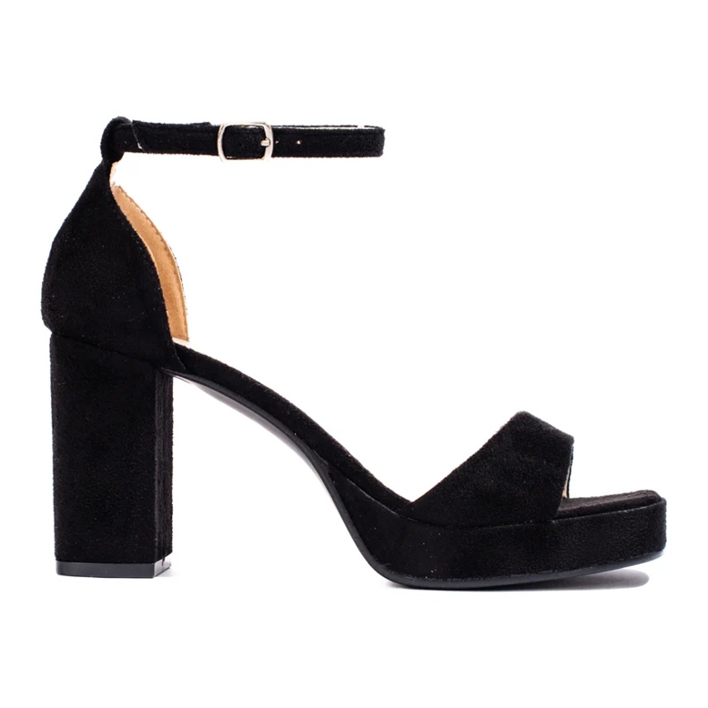 W. Potocki Schwarze Sandaletten mit hohem Absatz von Potocki