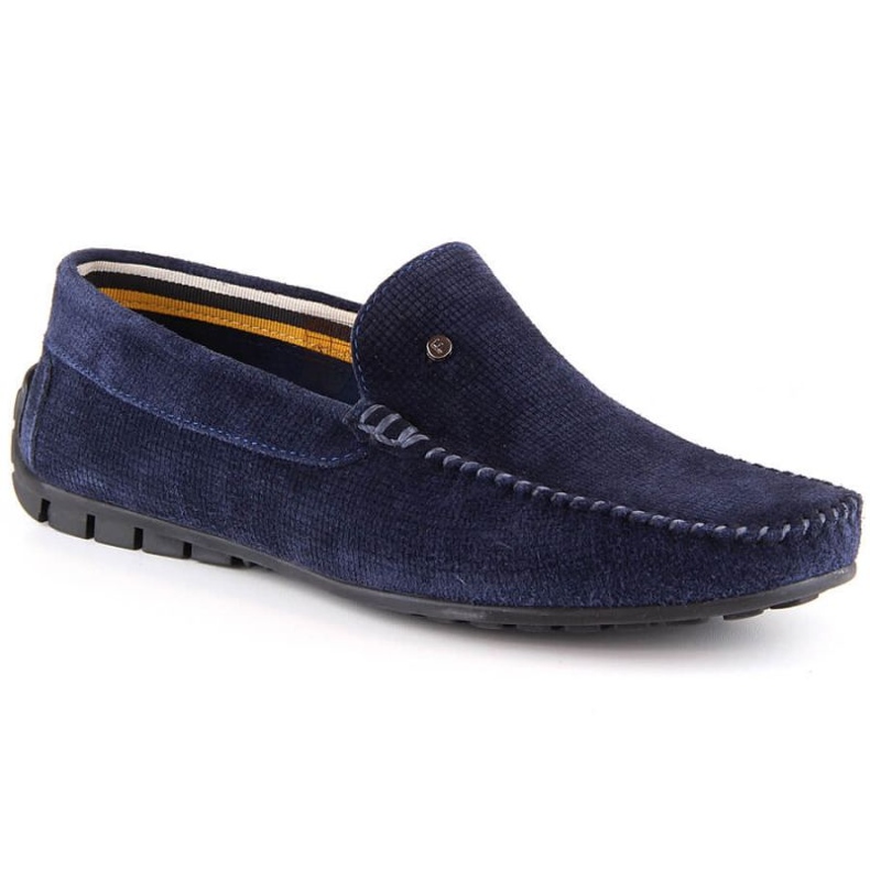 Lederslipper mit Wildlederschuhen Filippo M MP923 blau