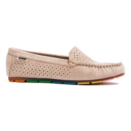 Beige Wildleder-Slipper von Shelovet