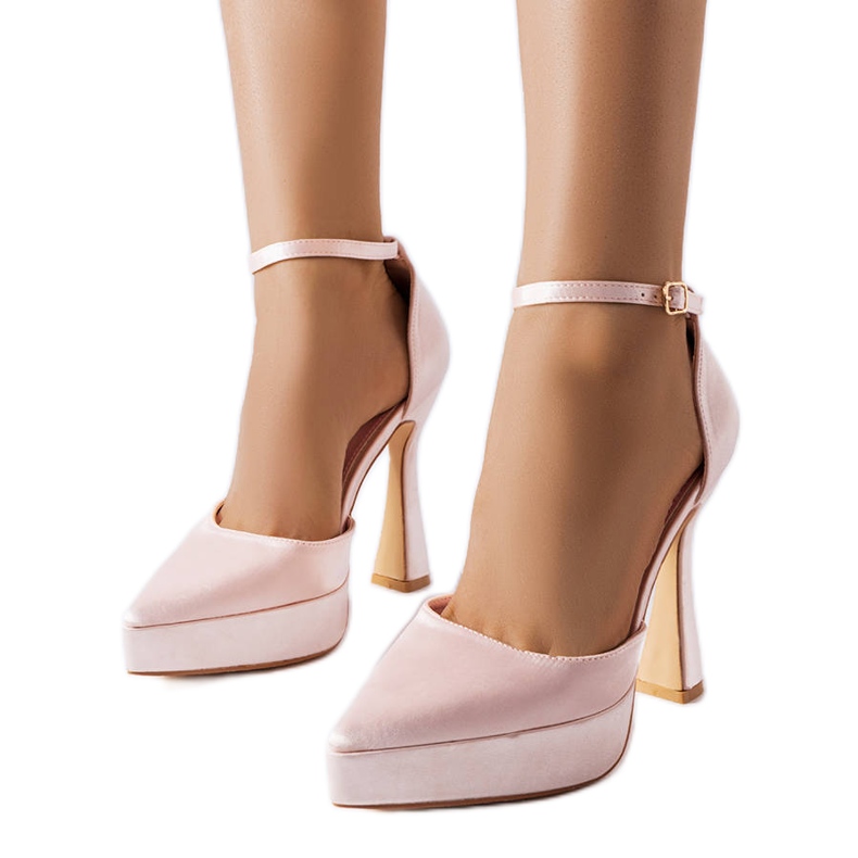 Beige Pumps mit hohem Absatz von Lowell