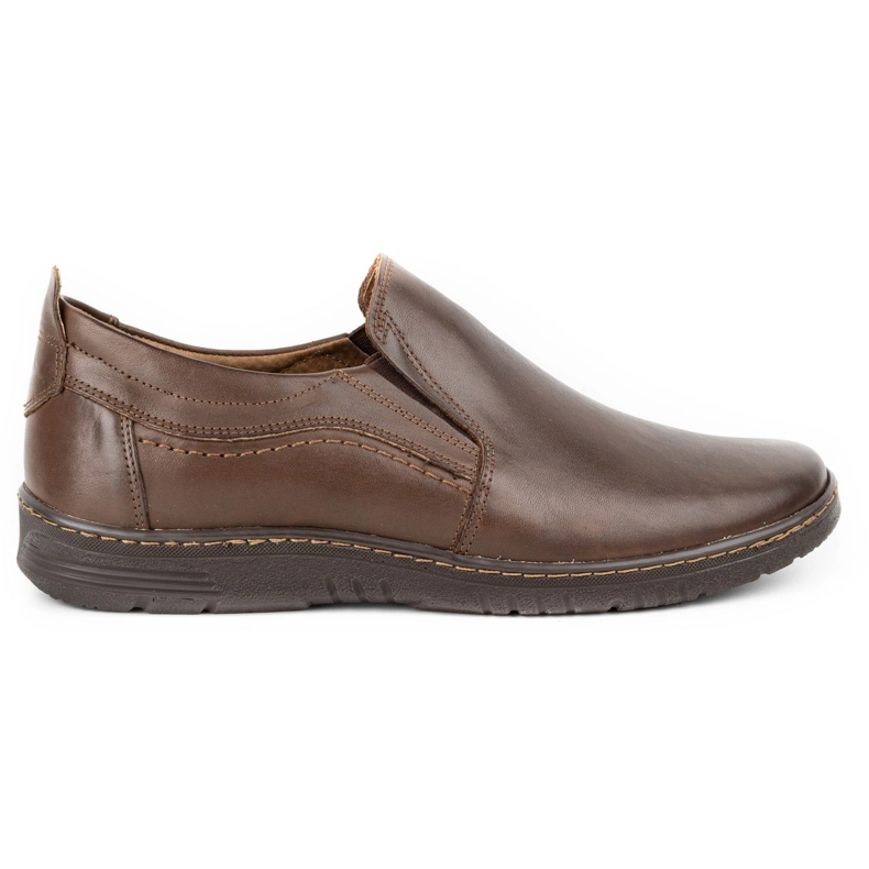 Olivier Herren-Ledermokassinschuhe 727MP braun