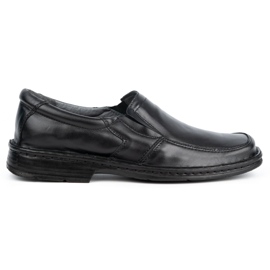 WASAK Herren-Slip-On-Mokassins aus Leder 0114W, schwarz