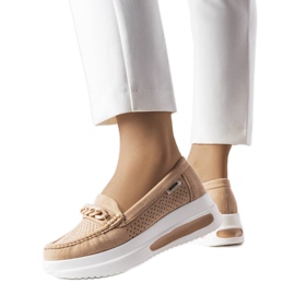 BM Beige Loafer mit Kette