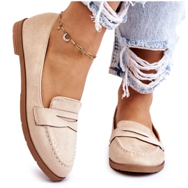 PS1 Bequemer Wildleder-Loafer für Damen Beige Lucca