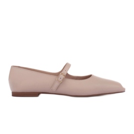 Marco Shoes Ballerinas im Mary-Jane-Stil beige