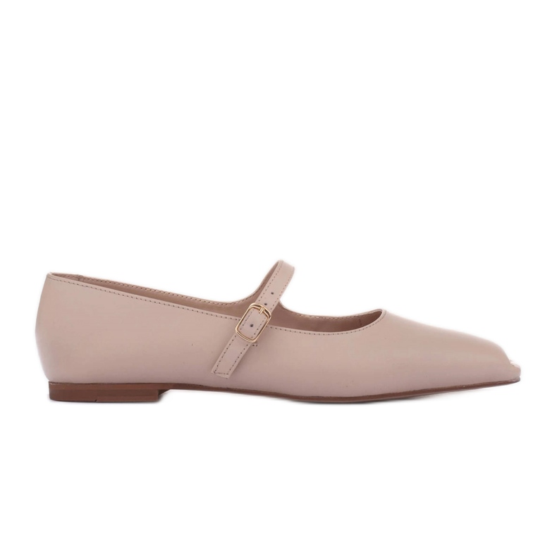 Marco Shoes Ballerinas im Mary-Jane-Stil beige