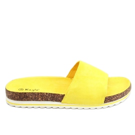 BM Stoner Yellow Damen-Hausschuhe aus Kork gelb