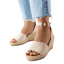 Beige Keil-Espadrilles von Turcotte