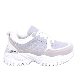 Ortega Graue Turnschuhe mit Keilabsatz violett